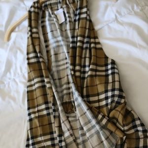 plaid print vest